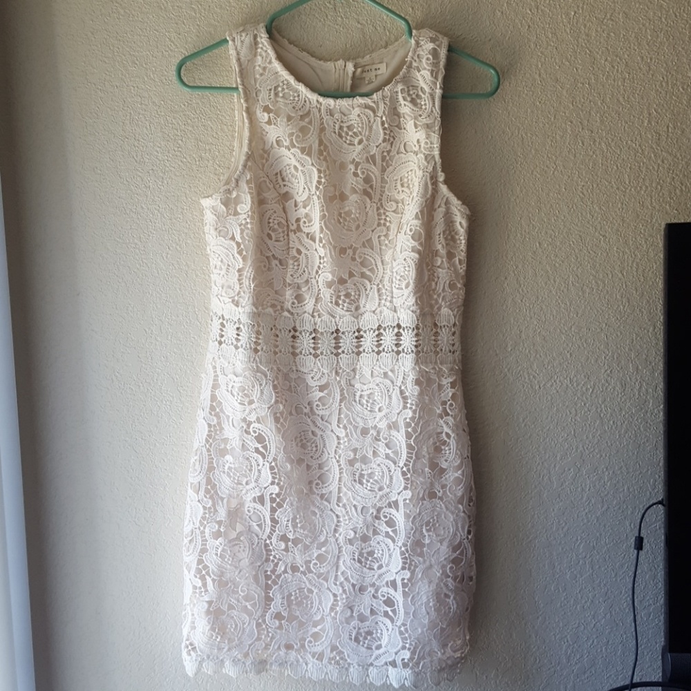 Fitted Sheath Dress in Ivory